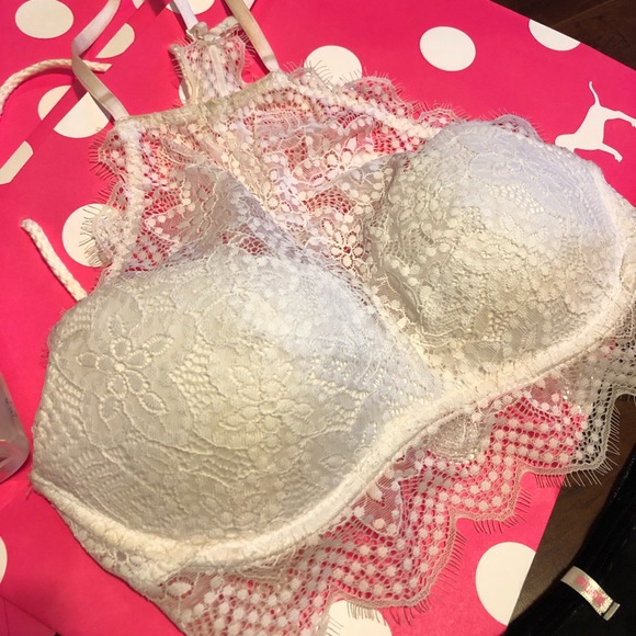 ❌ SOLD ❌ Victoria Secret Pink white lace bralette - Picture 2 of 5